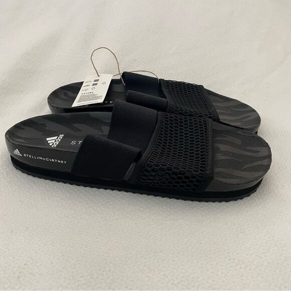 Adidas x Stella McCartney Asmc Lette Black Slide Sandals Size 8 NEW - Picture 4 of 9